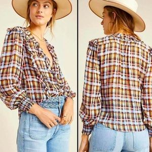 Maeve by Anthropologie ruffle top